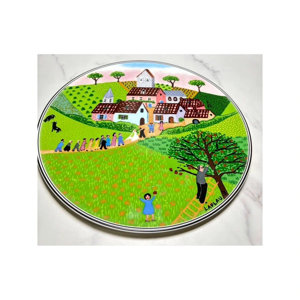 Villeroy & Boc Naif Serving Plate Platter 11.5 inch Laplau Porcelain Germany